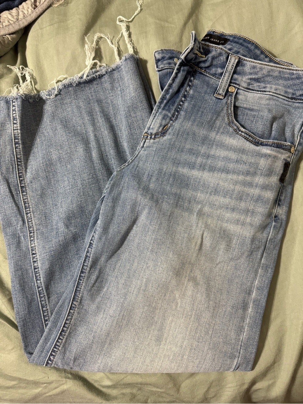 Silver Jeans Light Blue Cropped Ankle Jeans